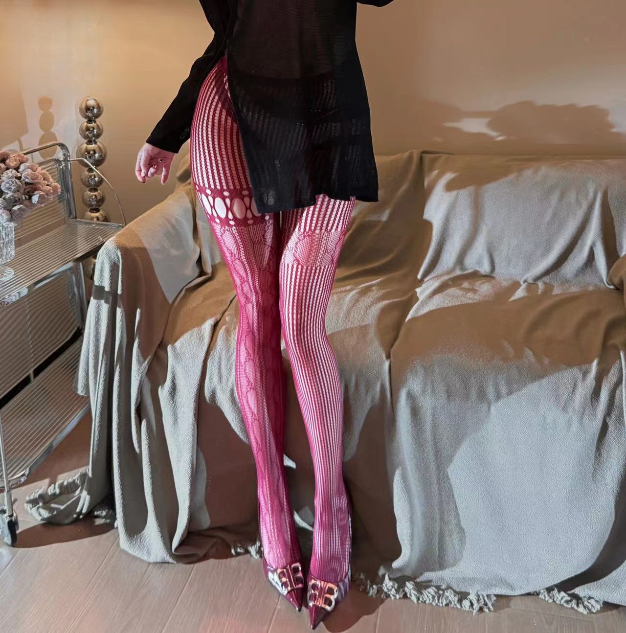 See-through Vintage AB-style L - Fishnet Stocking Women review and price