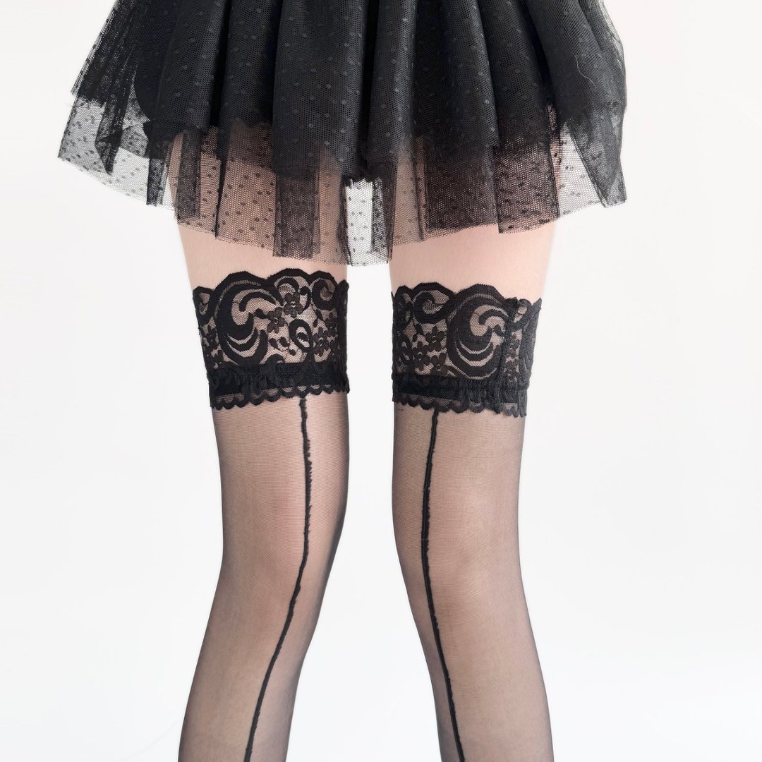 Lace Top Sheer Thigh High Stoc - Thigh High Sock Stay Up review and price