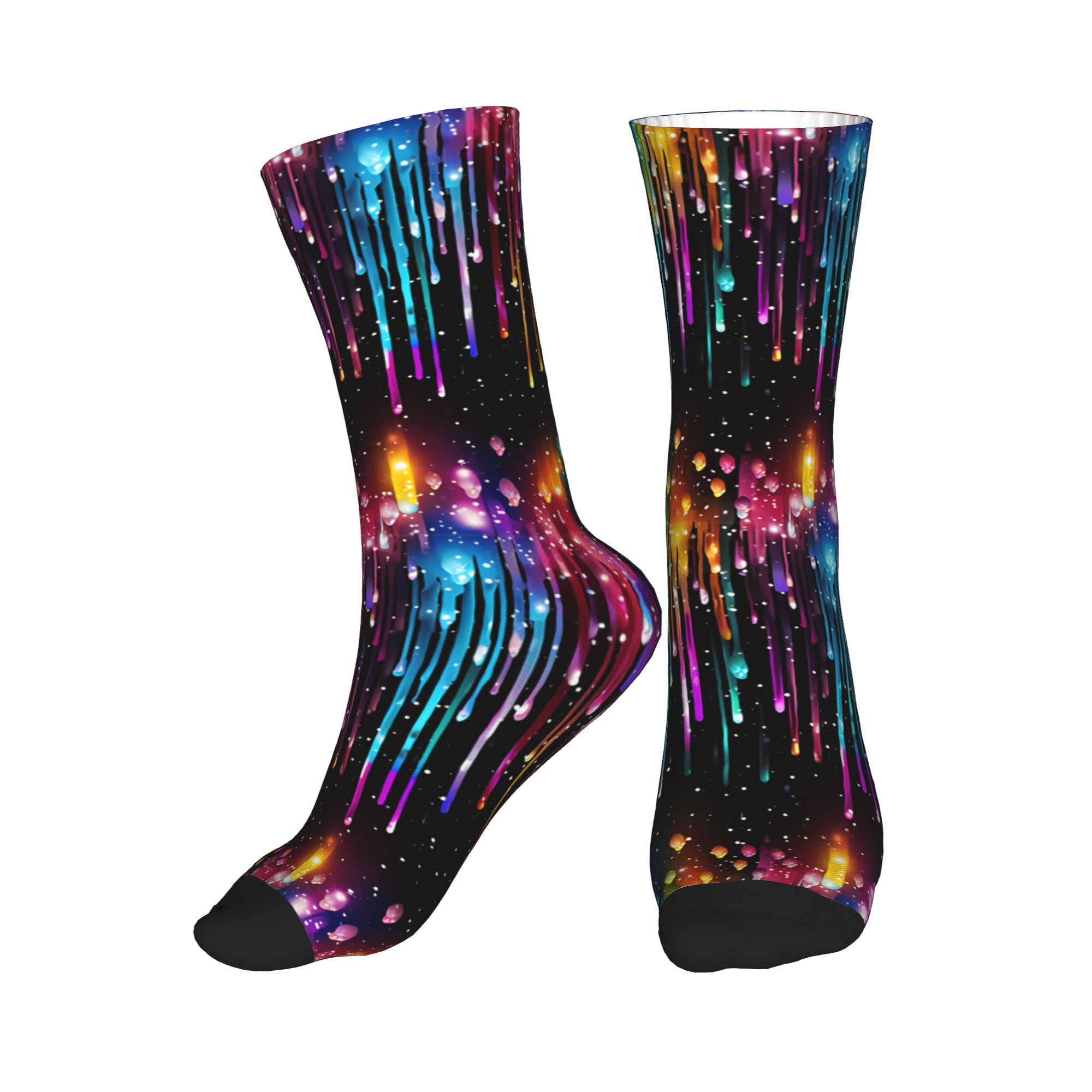 Cute Men's Dripping Rainbow Li - Dress Sock Men review and price