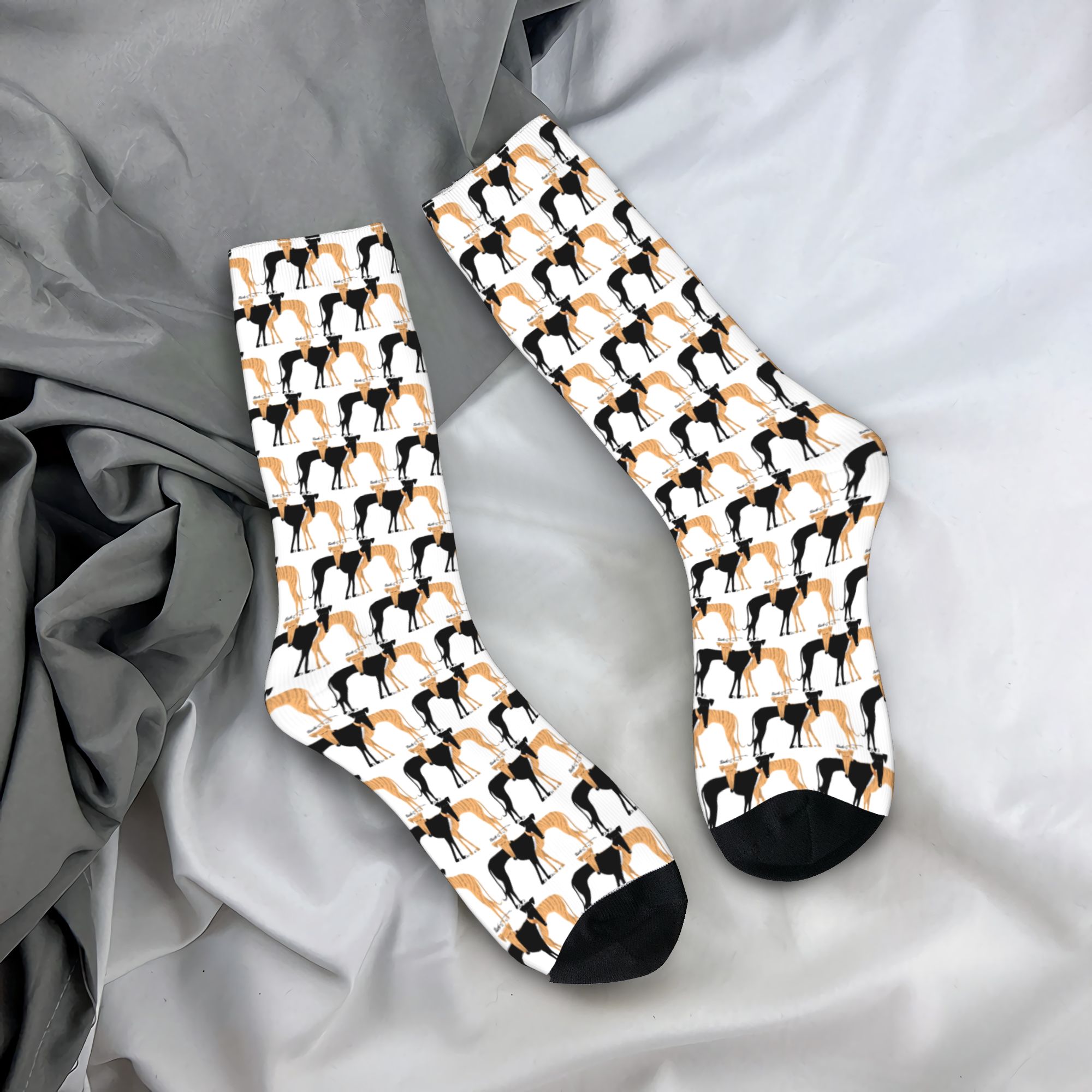 Custom Cute Mens Greyhound Dog - Dress Sock Men review and price