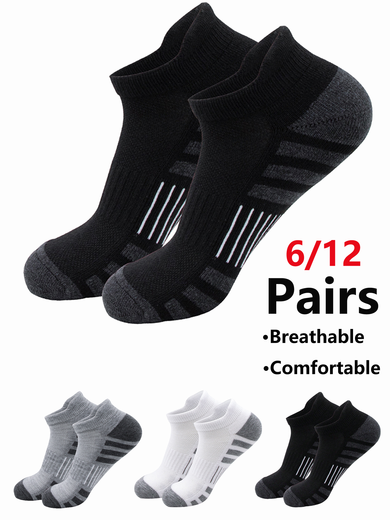6/24 Pairs Cushioned Breathabl - Athletic Sock Cushion review and price