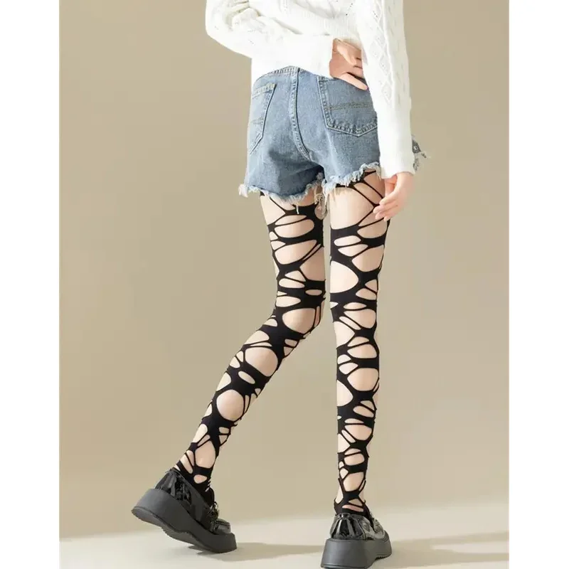 Sexy Black Ripped Fishnet Tigh - Fishnet Stocking Women review and price