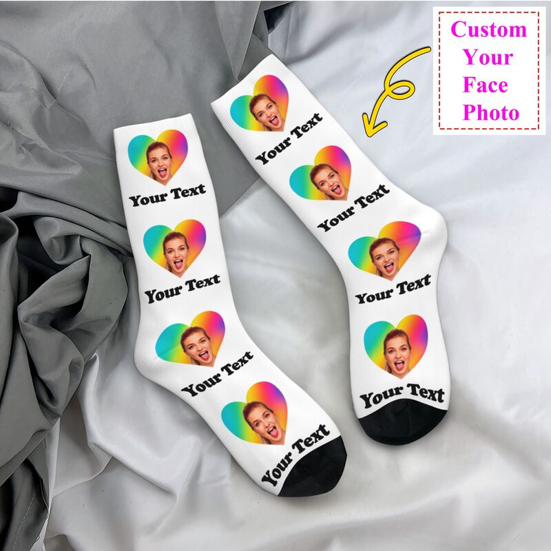 Personalized Photo Text Custom - Dress Sock Men review and price