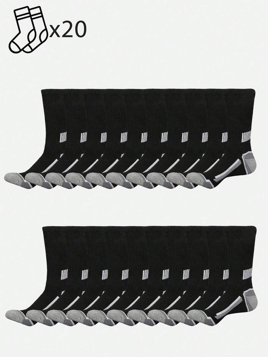 20 Pairs Mens Striped Cushione - Athletic Sock Cushion review and price
