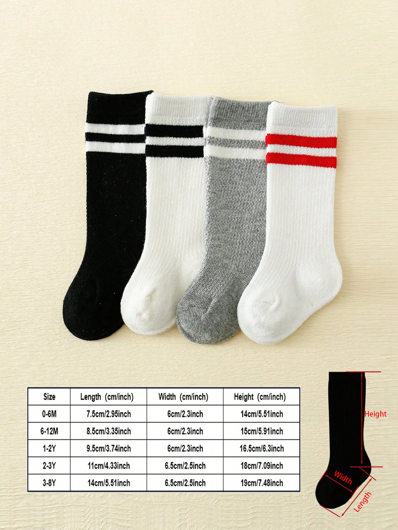 4-Pack Baby Toddler Striped Cr - Cotton Crew Sock Pack review and price
