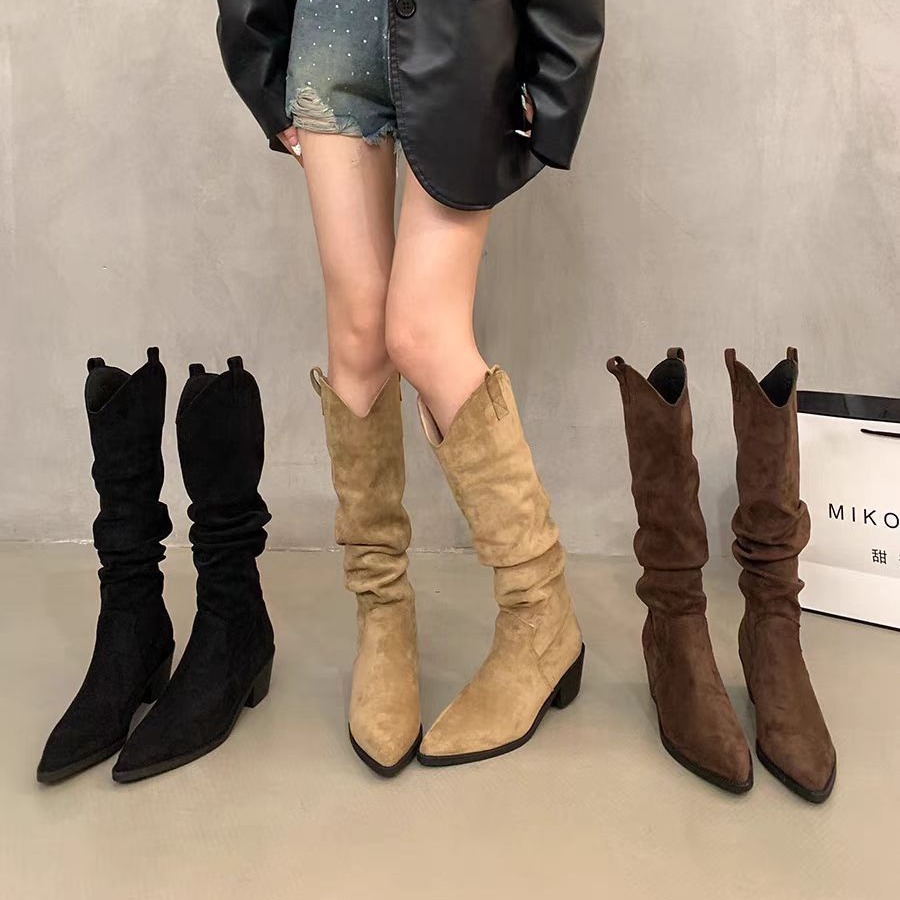 Long boots 2026 French retro c - Knee High Sock Women review and price