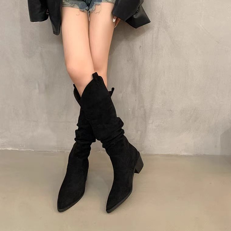 Long boots 2026 French retro c - Knee High Sock Women review and price