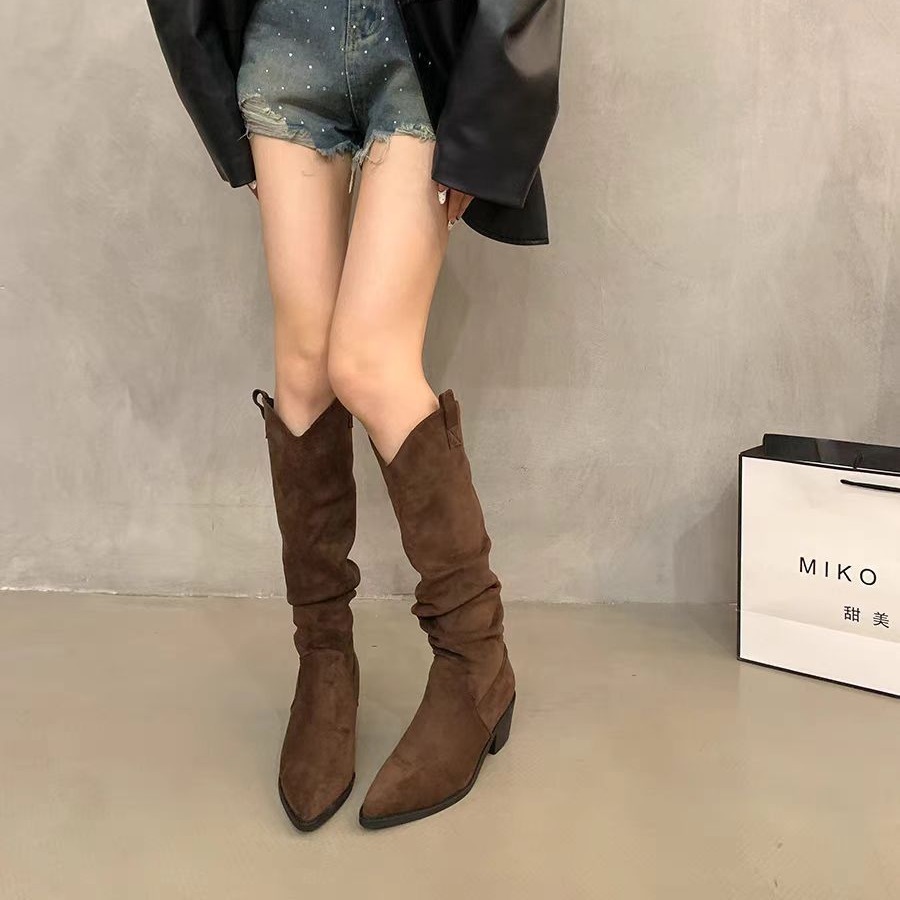 Long boots 2026 French retro c - Knee High Sock Women review and price