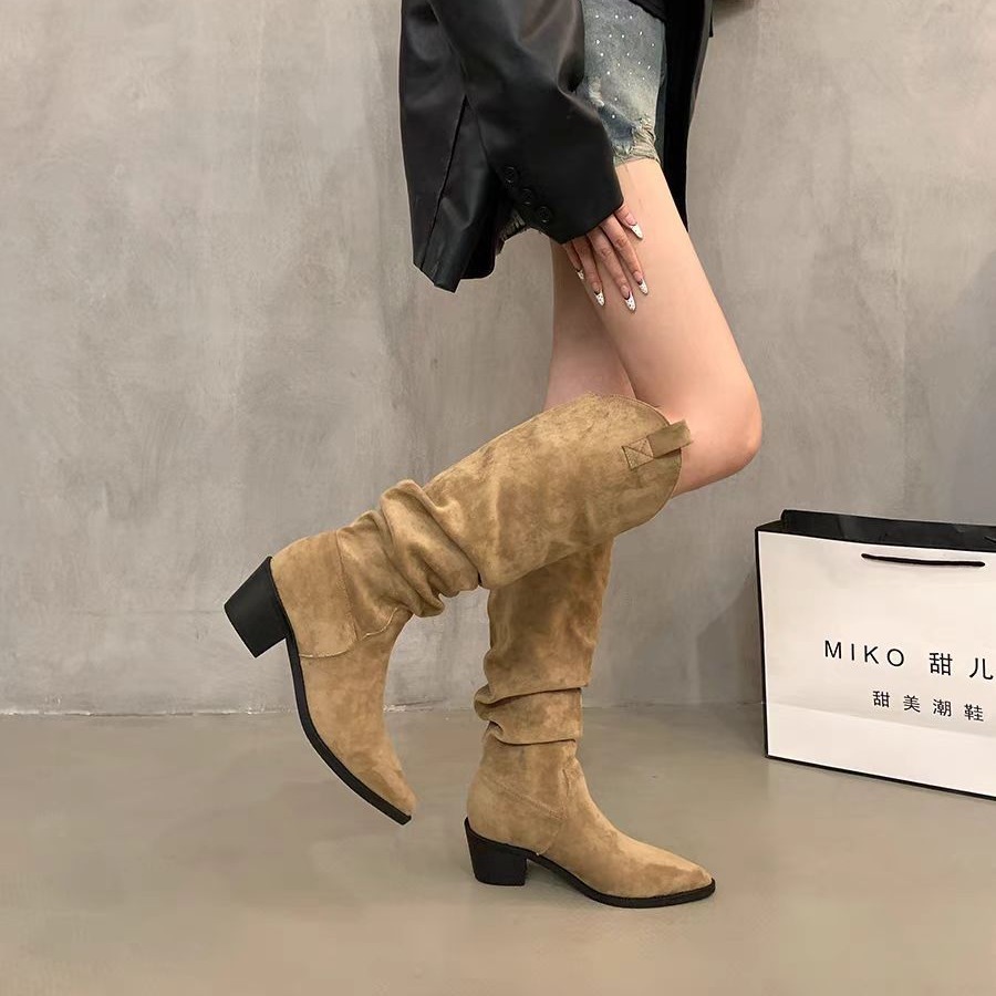 Long boots 2026 French retro c - Knee High Sock Women review and price